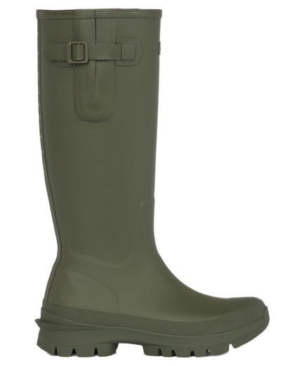 Olive coloured LeMieux Womens Bramshaw Welly on white background 