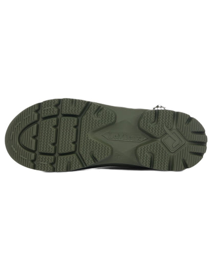 Olive coloured LeMieux Womens Bramshaw Welly on white background 