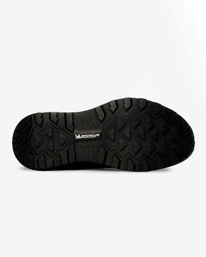 Black Coloured LeMieux Womens Cavara Performance high Top Trainer on White Background 