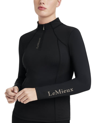 Black coloured LeMieux Womens Classique Base Layer on white background 