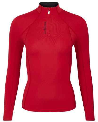 Chilli coloured LeMieux Womens Classique Base Layer on white background 