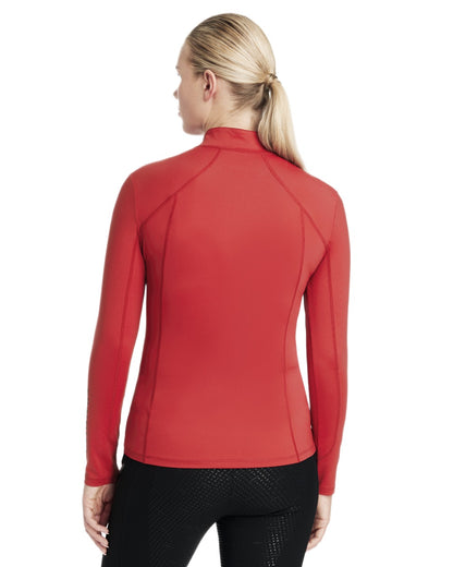Chilli coloured LeMieux Womens Classique Base Layer on white background 