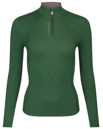 Hunter Green coloured LeMieux Womens Classique Base Layer on white background 