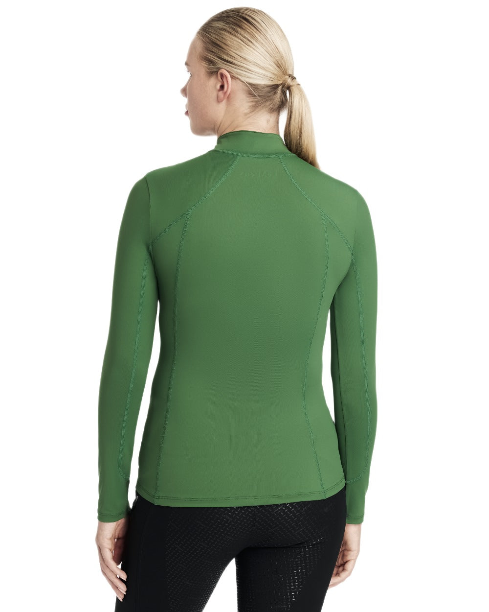 Hunter Green coloured LeMieux Womens Classique Base Layer on white background 