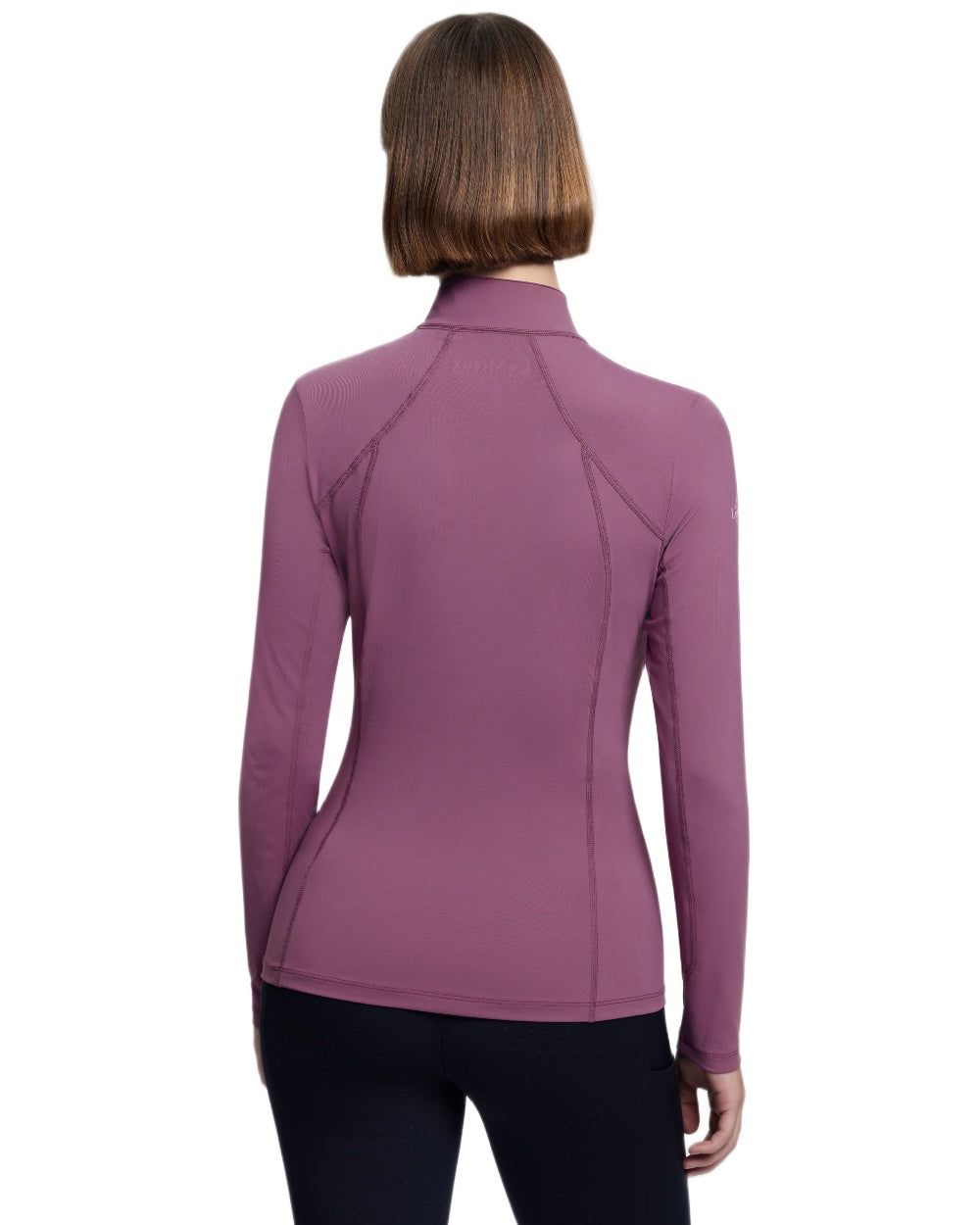 Mallow coloured LeMieux Womens Classique Base Layer on white background 