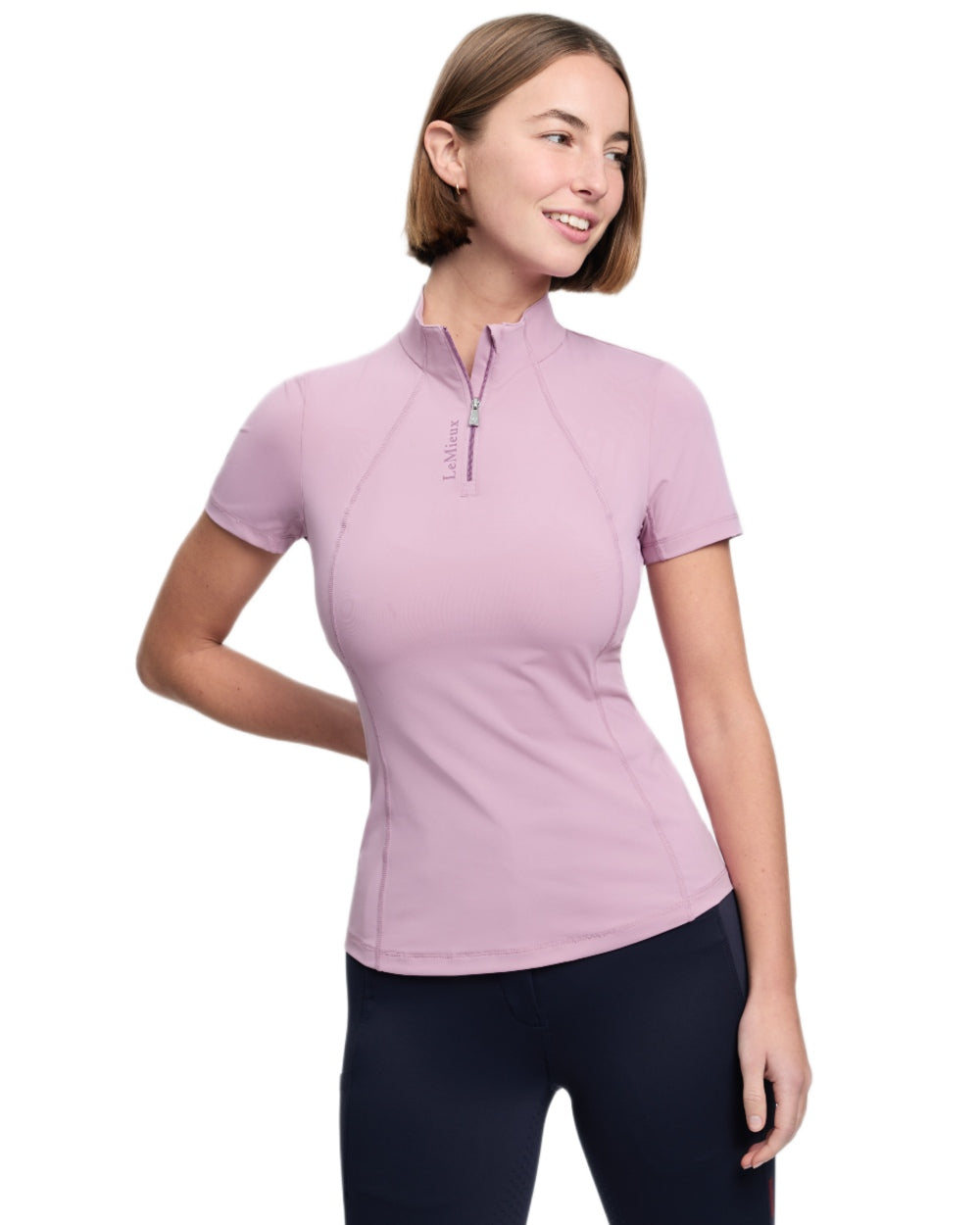 Fondant coloured LeMieux Womens Classique Short Sleeve Base Layer on white background 
