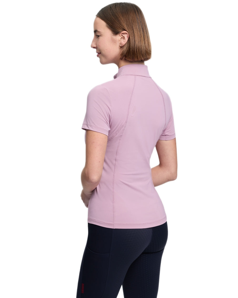 Fondant coloured LeMieux Womens Classique Short Sleeve Base Layer on white background 