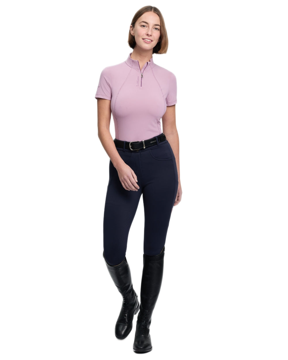 Fondant coloured LeMieux Womens Classique Short Sleeve Base Layer on white background 