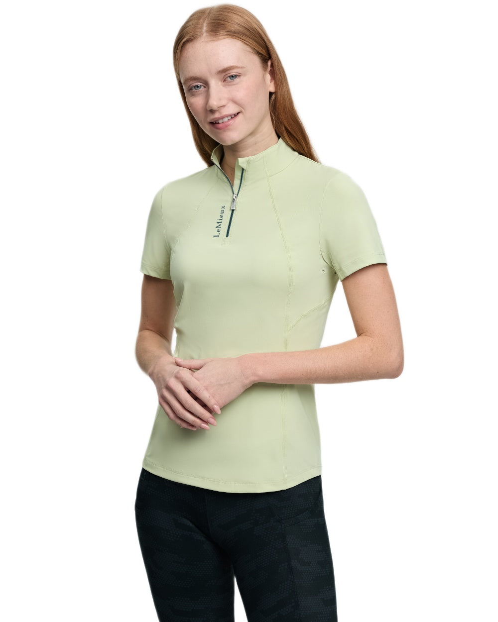 Macaron coloured LeMieux Womens Classique Short Sleeve Base Layer on white background 