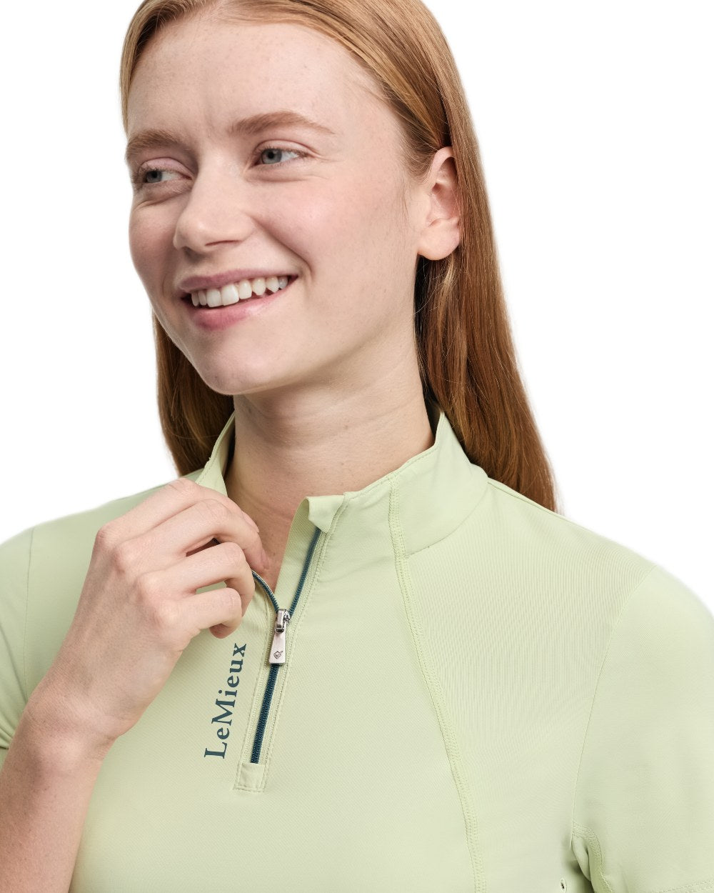 Macaron coloured LeMieux Womens Classique Short Sleeve Base Layer on white background 