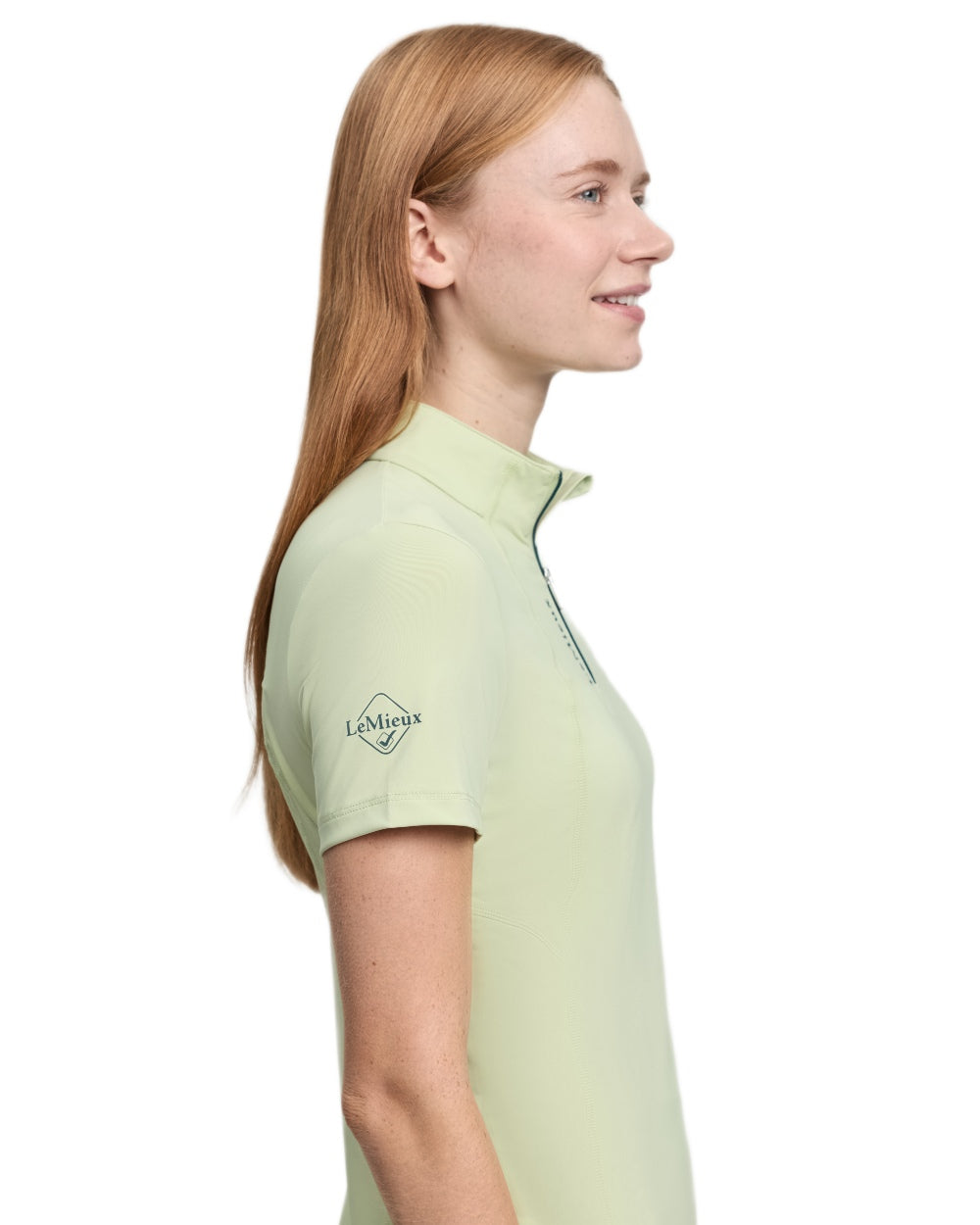 Macaron coloured LeMieux Womens Classique Short Sleeve Base Layer on white background 