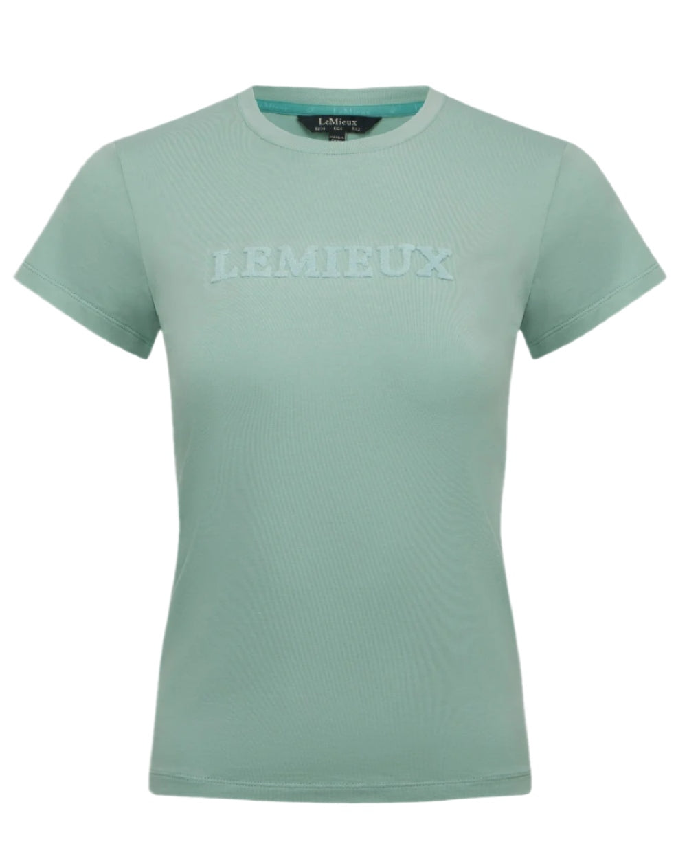Aqua coloured LeMieux Womens Classique T-Shirt on white background 