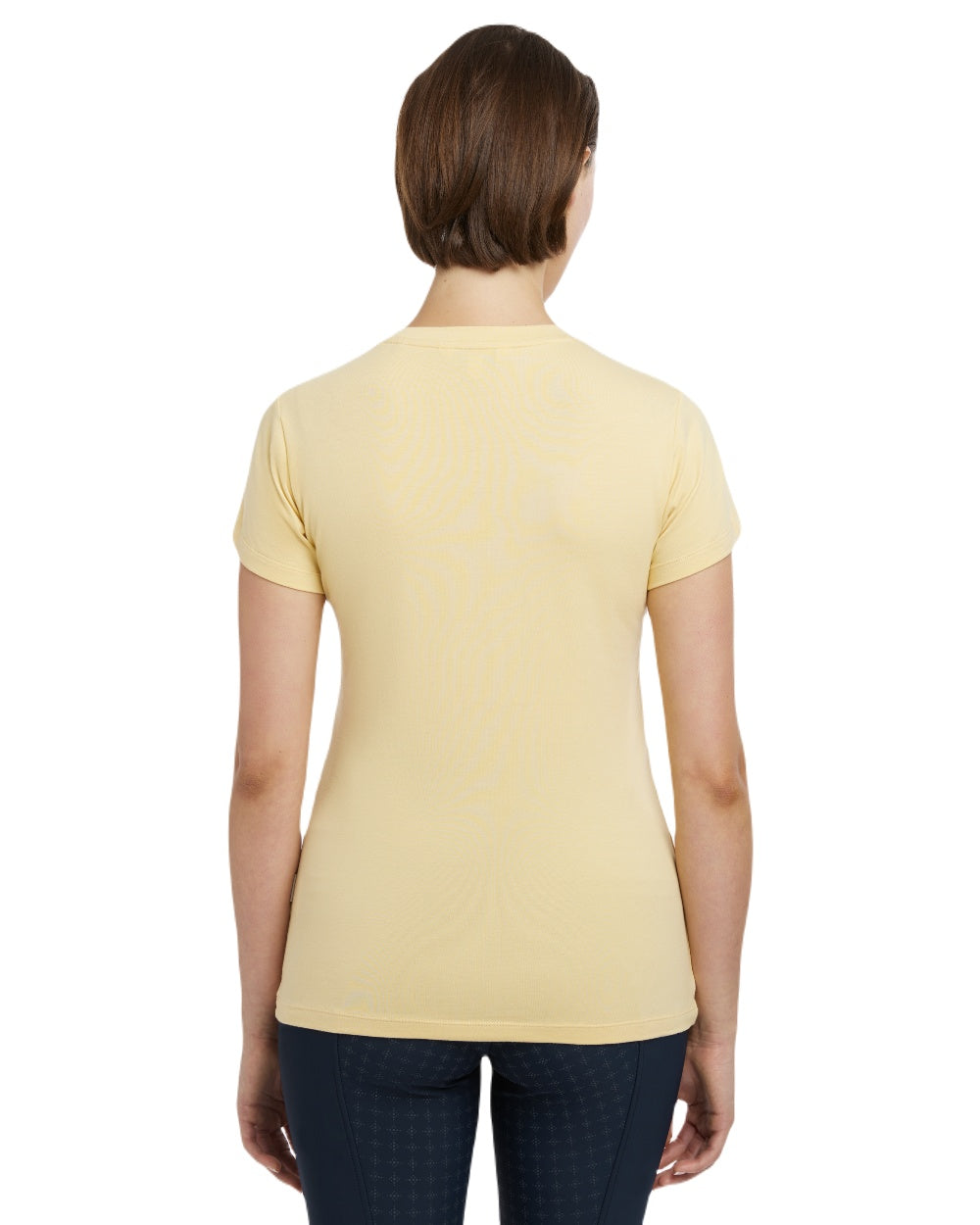 Mimosa coloured LeMieux Womens Classique T-Shirt on white background 