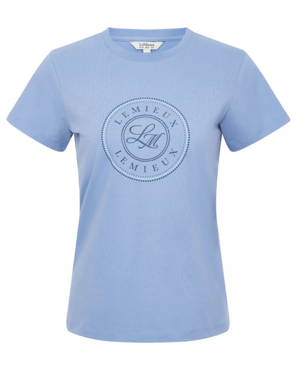 Powder Blue coloured LeMieux Womens Classique T-Shirt on white background 