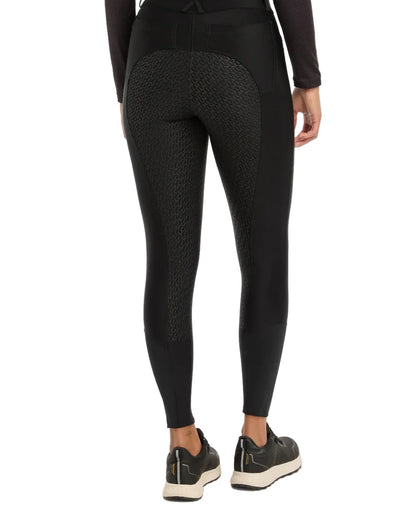 Black coloured LeMieux Womens Demi Breggings on white background colour_black