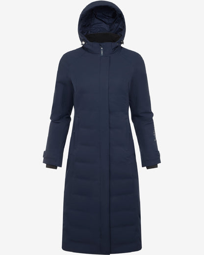 Navy Coloured LeMieux Womens Erin Waterproof Padded Coat on White Background 