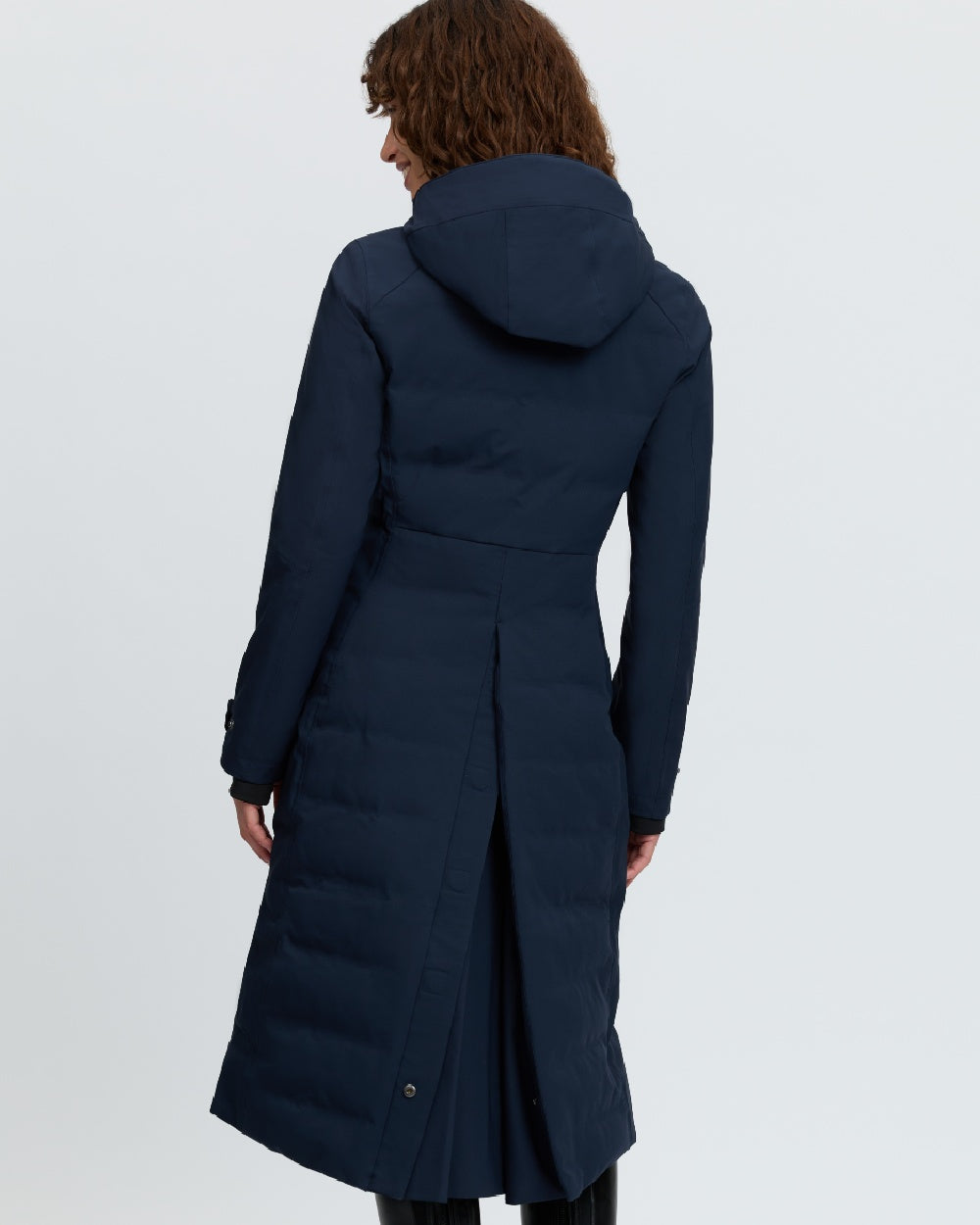 Navy Coloured LeMieux Womens Erin Waterproof Padded Coat on White Background 