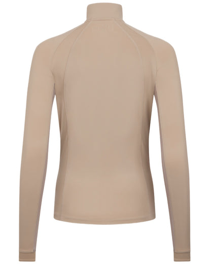 Almond coloured LeMieux Womens Halle Lightweight Base Layer on white background 