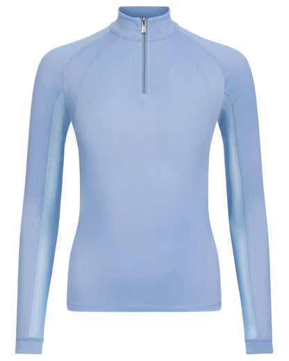 Powder Blue coloured LeMieux Womens Halle Lightweight Base Layer on white background 
