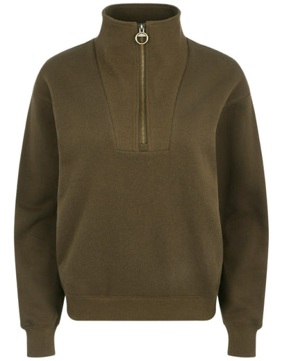 Alpine coloured LeMieux Womens Keira Quarter Neck Sweatshirt on white background 