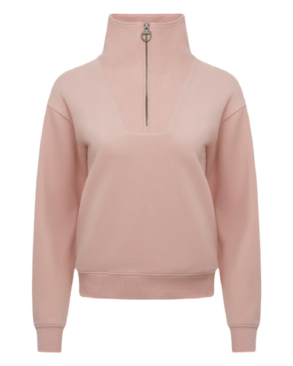 Blossom coloured LeMieux Womens Keira Quarter Neck Sweatshirt on white background 
