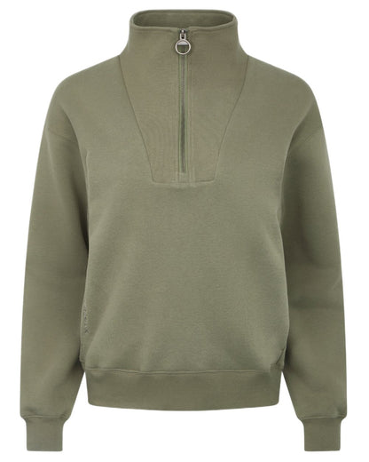 Rosemary coloured LeMieux Womens Keira Quarter Neck Sweatshirt on white background 