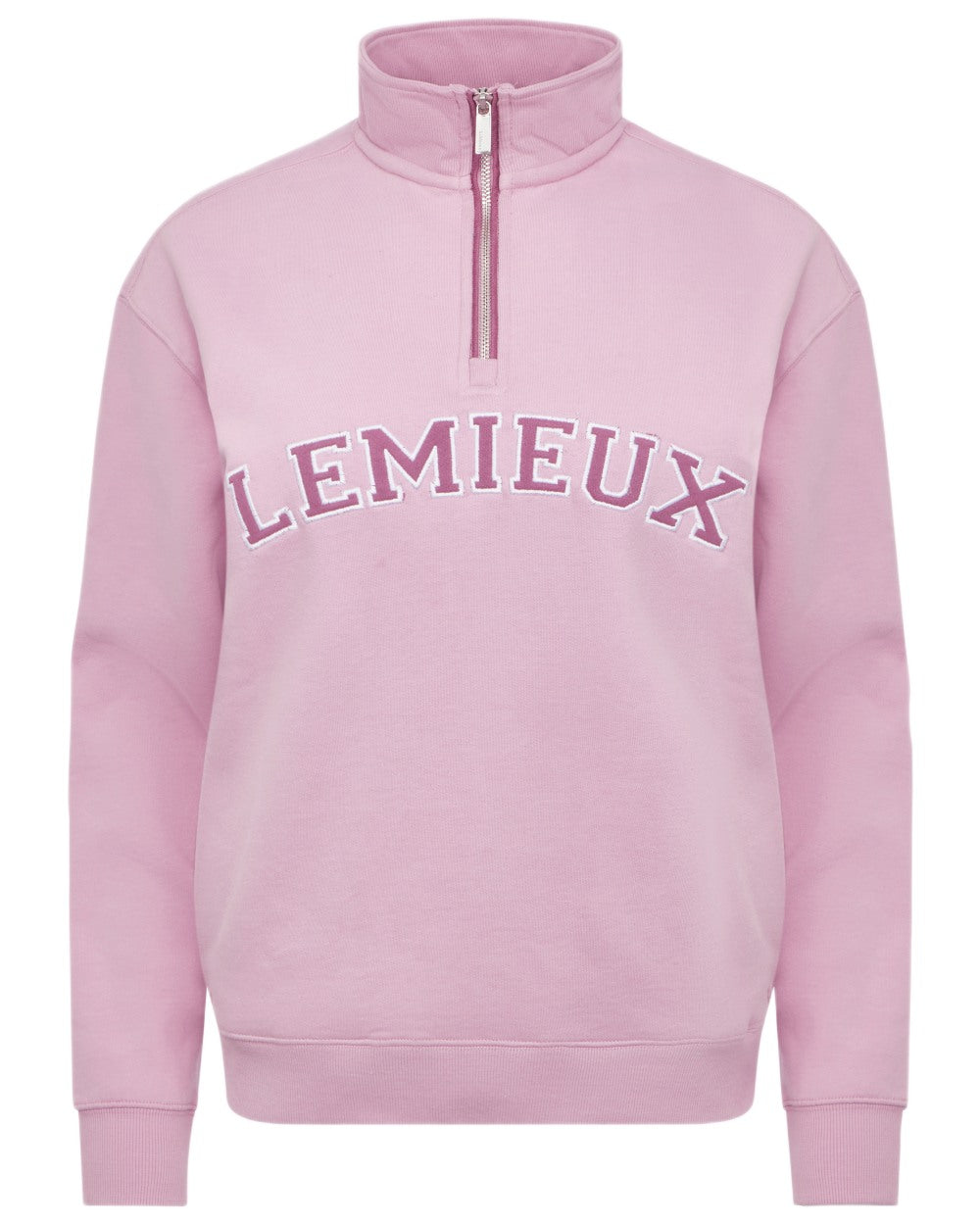 Fondant coloured LeMieux Womens Kelsie Quarter Neck Sweatshirt on white background 