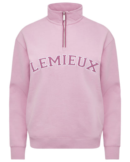 Fondant coloured LeMieux Womens Kelsie Quarter Neck Sweatshirt on white background 