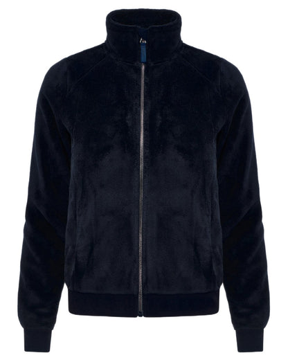 Navy coloured LeMieux Womens Liberty Fleece Zip Through Jacket on white background 