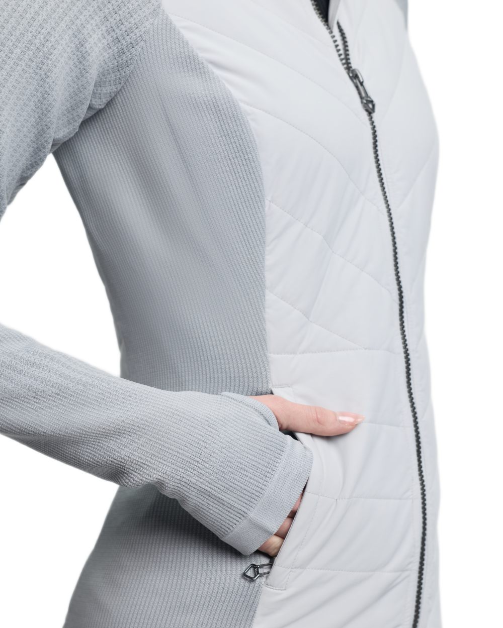 Grey coloured LeMieux Womens Maddie Jacket on white background 