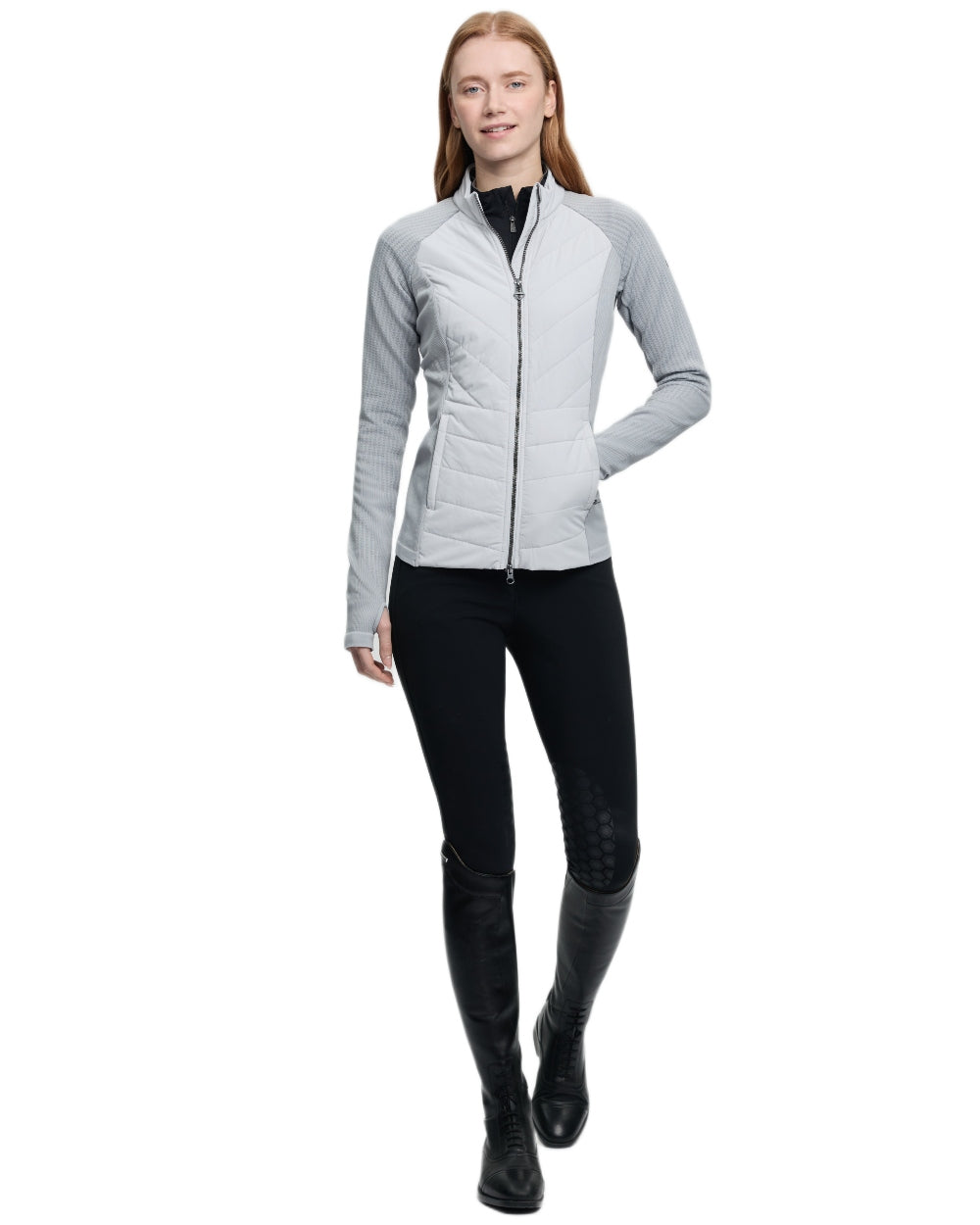 Grey coloured LeMieux Womens Maddie Jacket on white background 