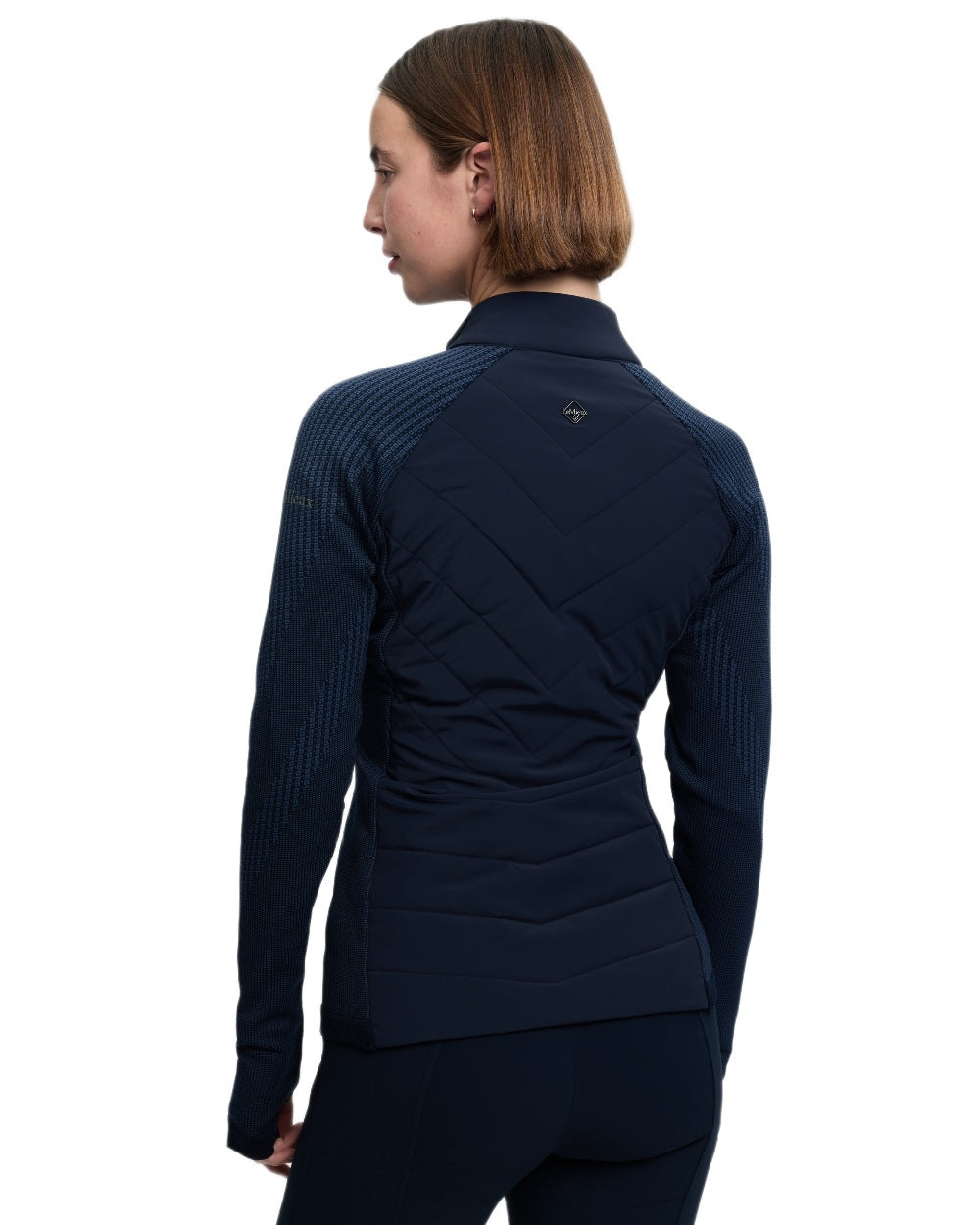 Navy coloured LeMieux Womens Maddie Jacket on white background 