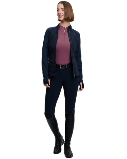 Navy coloured LeMieux Womens Maddie Jacket on white background 