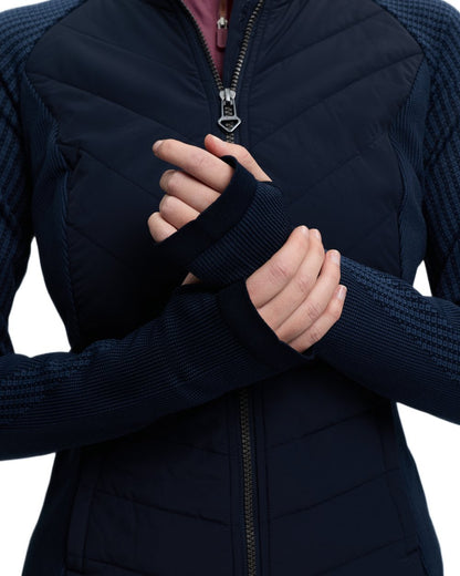 Navy coloured LeMieux Womens Maddie Jacket on white background 