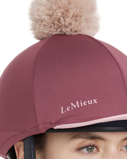 Rosewood coloured LeMieux Womens Maria Mesh Hat Silk on white background 