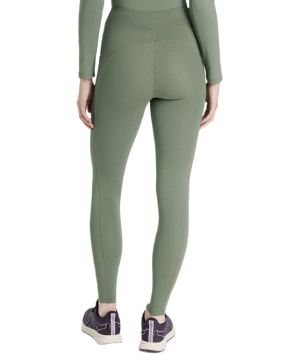 Rosemary coloured LeMieux Womens Natalie Brushed Pull On Breeches on white background 