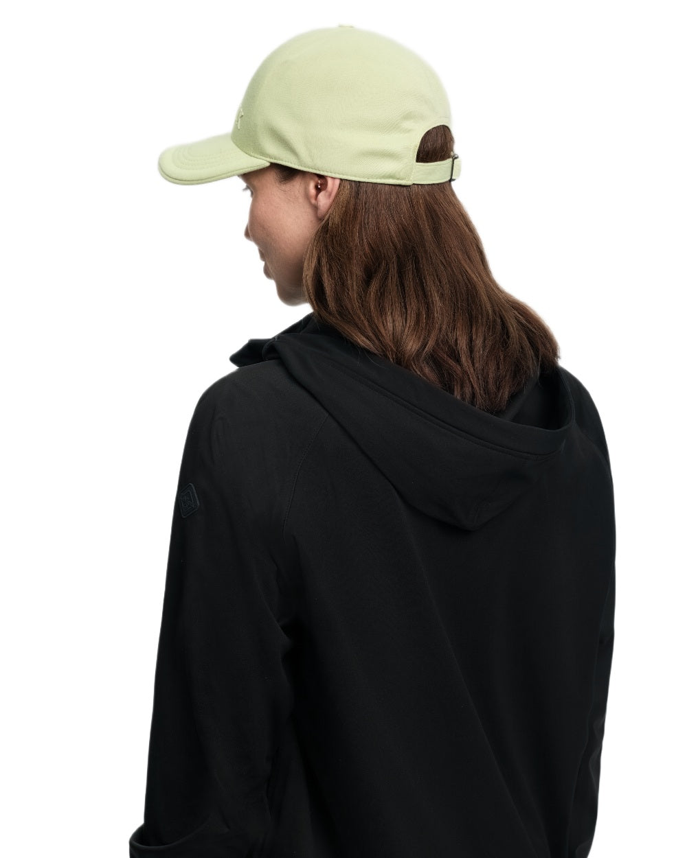 Black coloured LeMieux Womens Perri Half Zip Waterproof Jacket on white background 