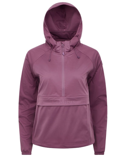 Mallow coloured LeMieux Womens Perri Half Zip Waterproof Jacket on white background 