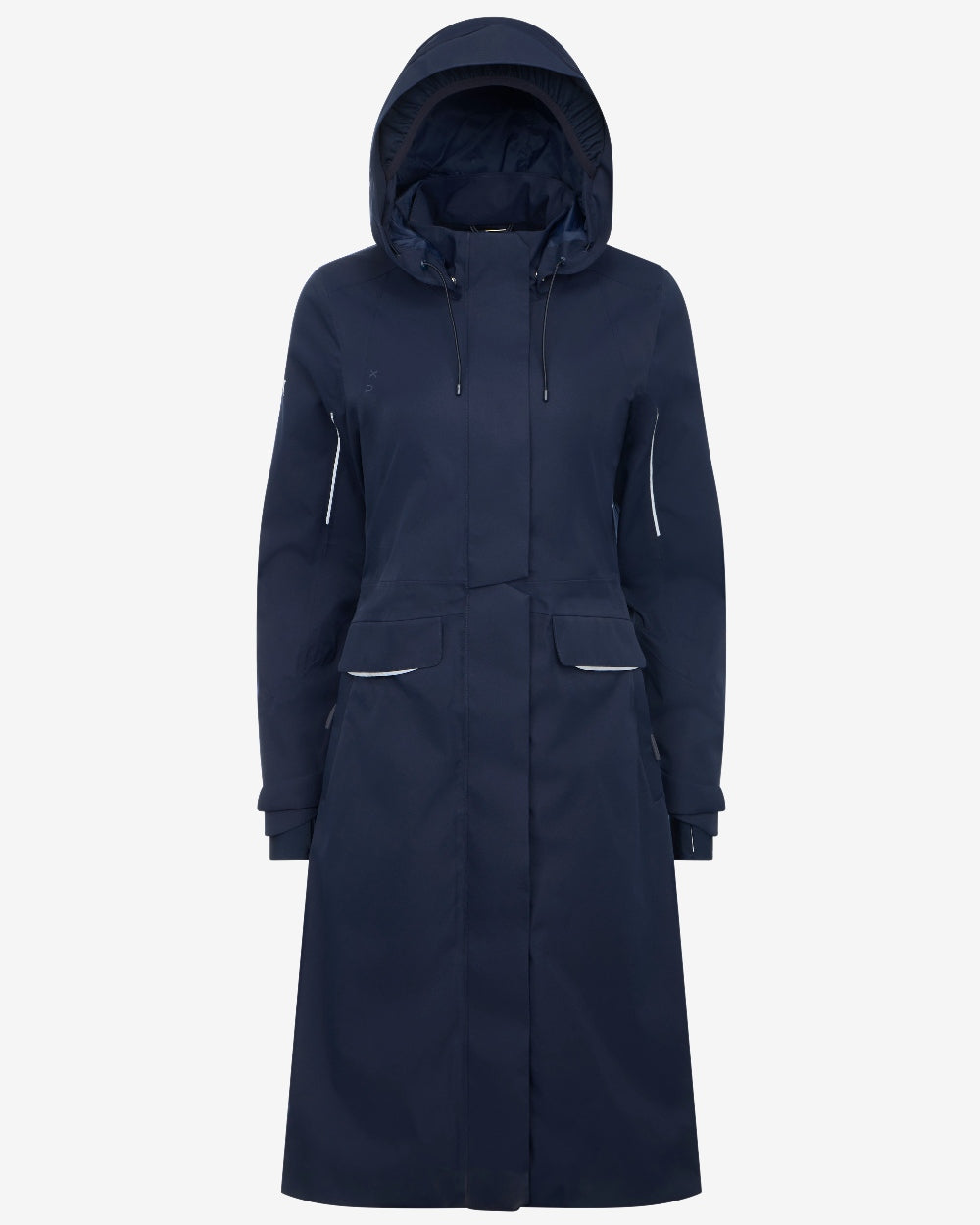 Navy Coloured LeMieux Womens Stormwear Performance Riding Coat on White Background 