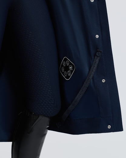 Navy Coloured LeMieux Womens Stormwear Performance Riding Coat on White Background 