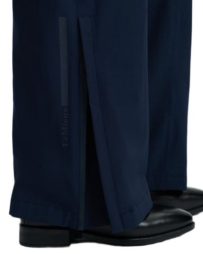 Navy coloured LeMieux Womens Stormwear Waterproof Trousers on white background 