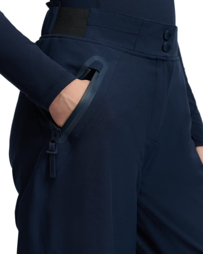 Navy coloured LeMieux Womens Stormwear Waterproof Trousers on white background 
