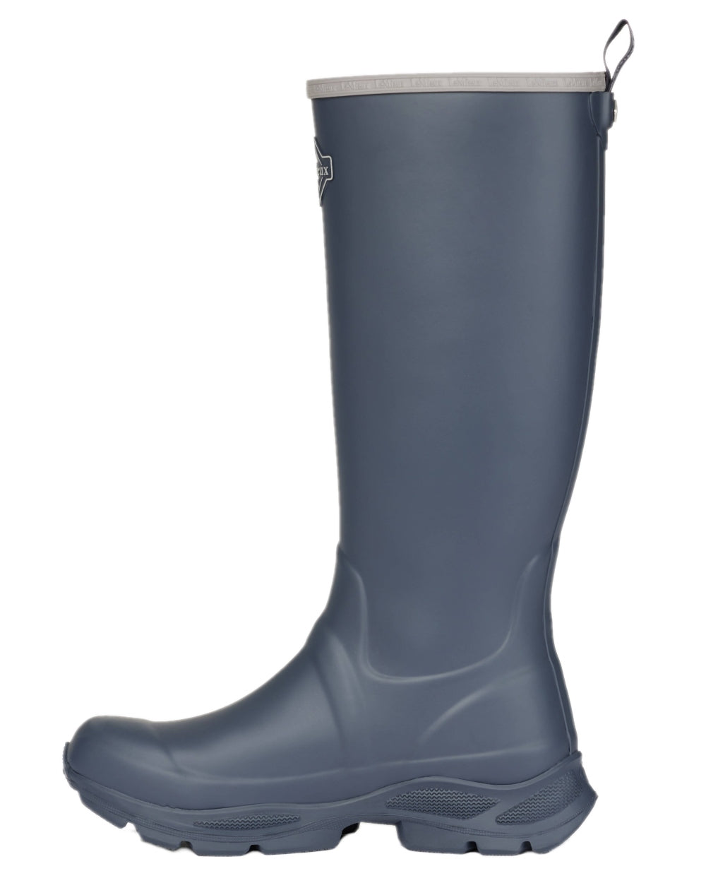 Navy Coloured LeMieux Womens Ultra Stride Wellington Boots on white background 