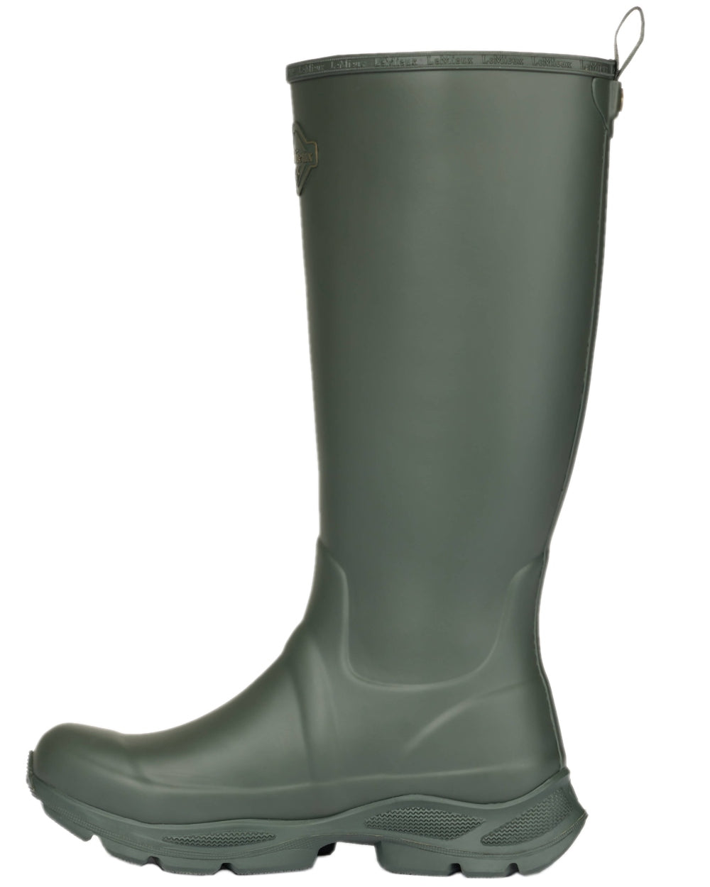 Oak Coloured LeMieux Womens Ultra Stride Wellington Boots on white background 