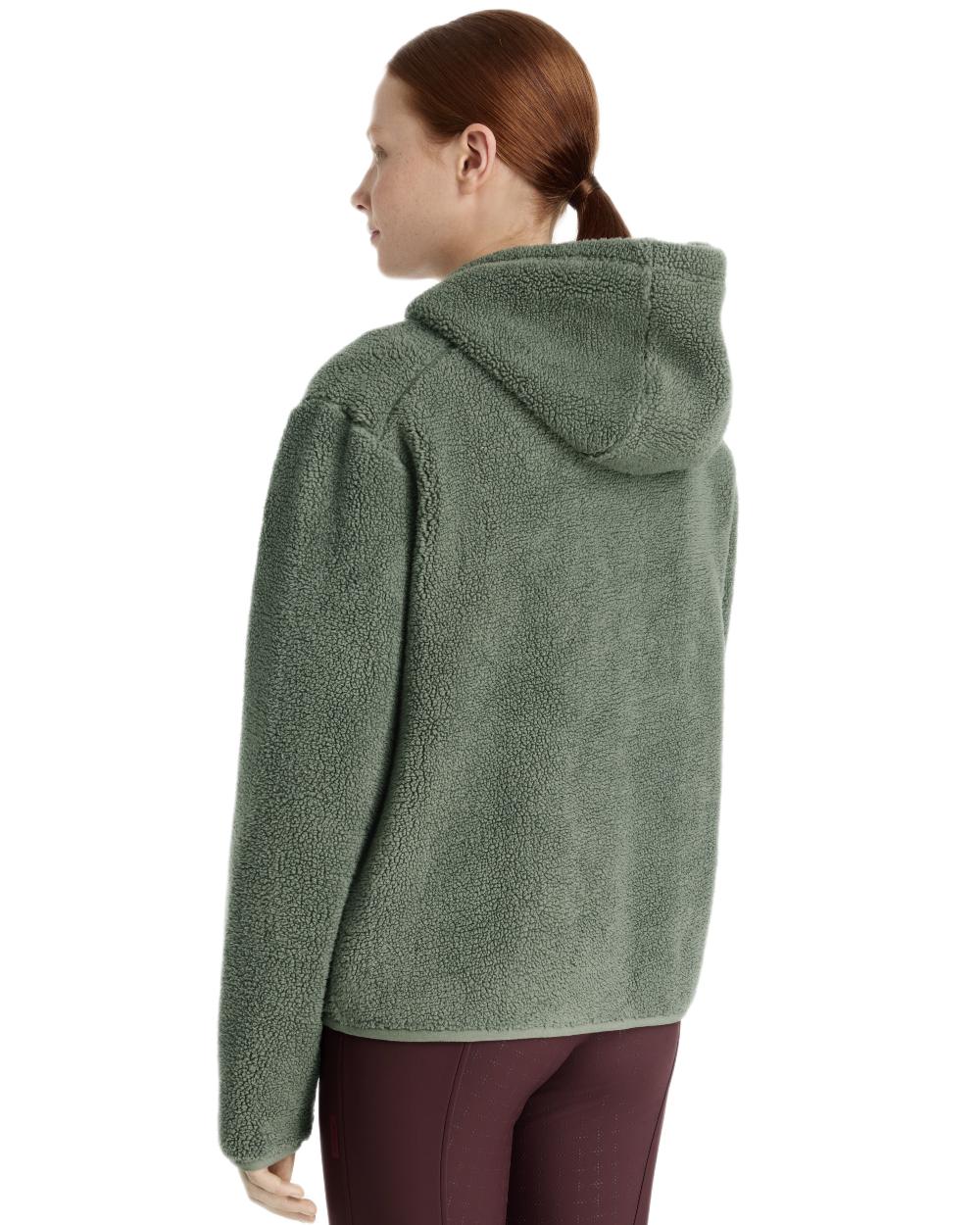 Rosemary coloured LeMieux Young Rider Avalon Hoodie on white background 