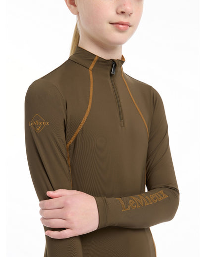 Alpine coloured LeMieux Young Rider Base Layer on white background 