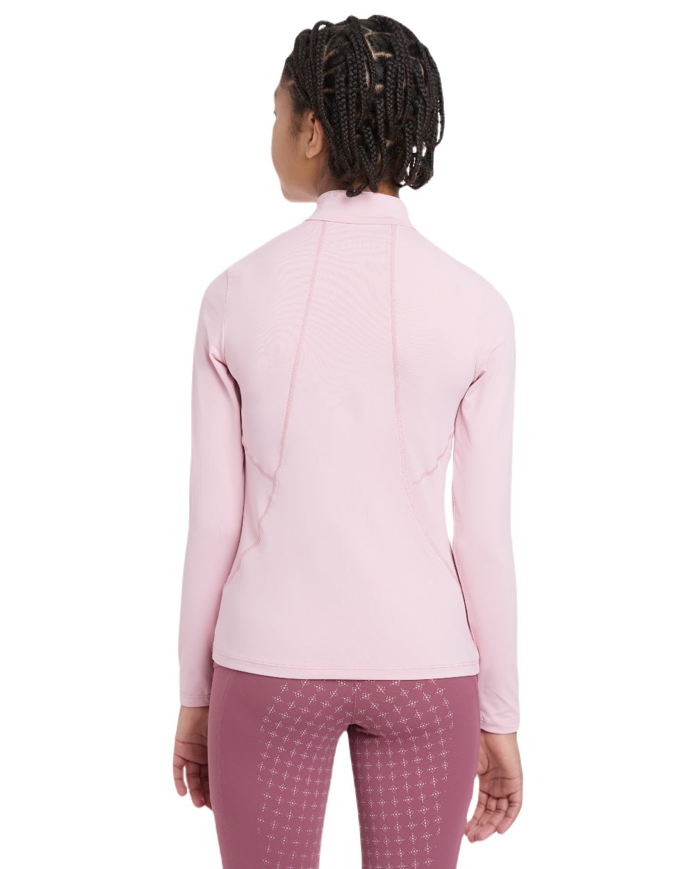 Blossom coloured LeMieux Young Rider Base Layer on white background 