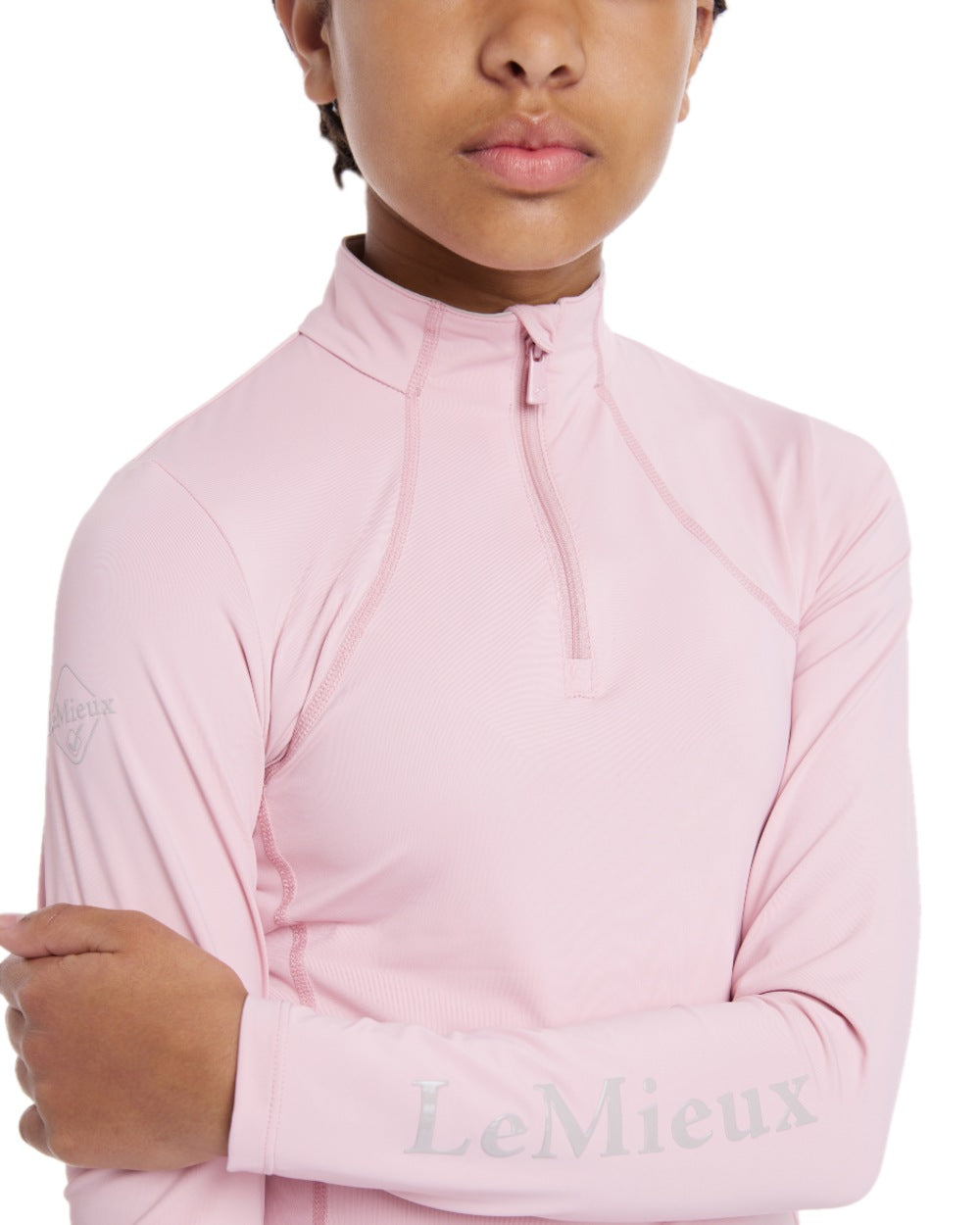 Blossom coloured LeMieux Young Rider Base Layer on white background 