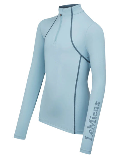 Glacier coloured LeMieux Young Rider Base Layer on white background 