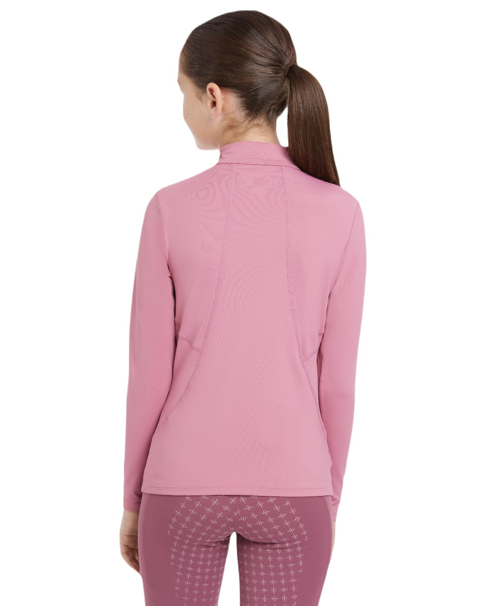 Peony coloured LeMieux Young Rider Base Layer on white background 